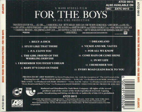 Bette Midler - For The Boys - Music From The Motion Picture (CD)