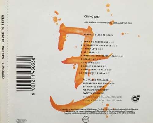 Sandra - Close To Seven (CD)
