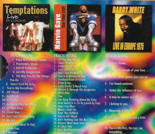Temptations, Marvin Gaye and Barry White - Soul Sensations Live! (3 CD Set)