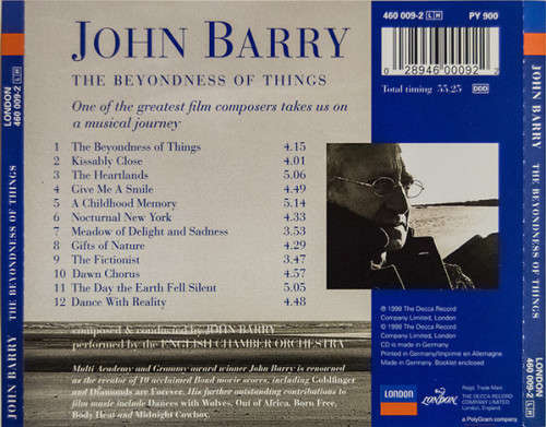 John Barry - The Beyondness Of Things (CD)