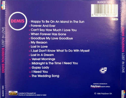 Demis Roussos - Lost In Love (CD)