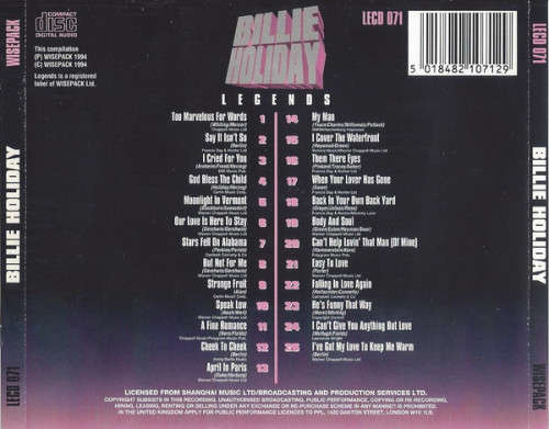 Billie Holiday - Legends (CD)