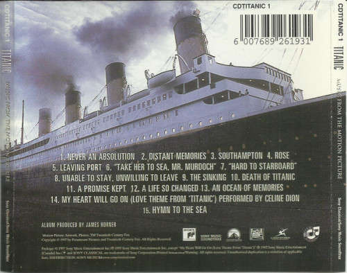James Horner - Titanic (Music From The Motion Picture) (CD)