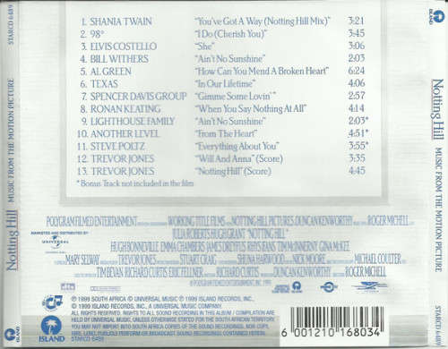 Various - Notting Hill (Music From The Motion Picture) (CD)