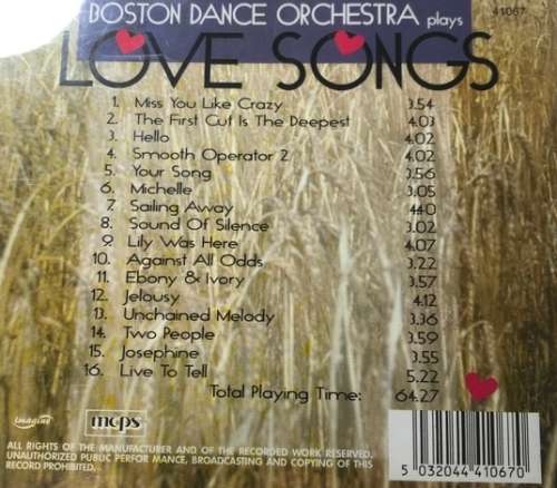 Boston Dance Orchestra - Love Songs (Sound Of Silence)(CD)