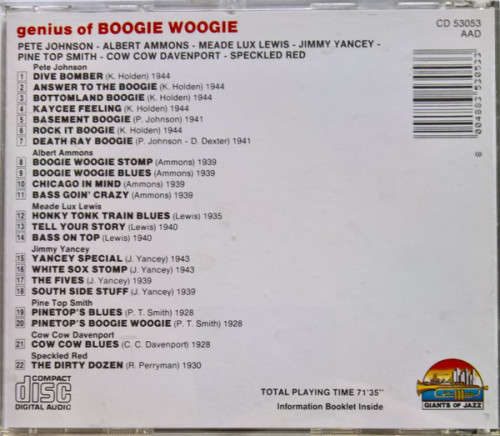 Various - Genius Of Boogie Woogie (CD)