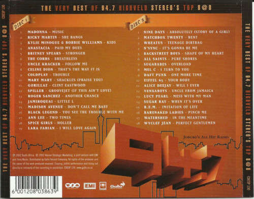 Various - The Very Best Of 94.7 Highveld Stereo`s Top 8 @ 8 (Double CD)