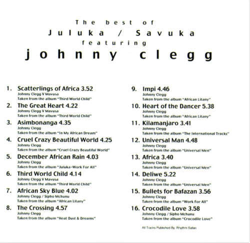 Juluka / Savuka Featuring Johnny Clegg -The Best Of Juluka / Savuka (CD)
