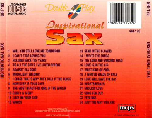 Inspirational Sax - 24 Saxophone Greats (CD)
