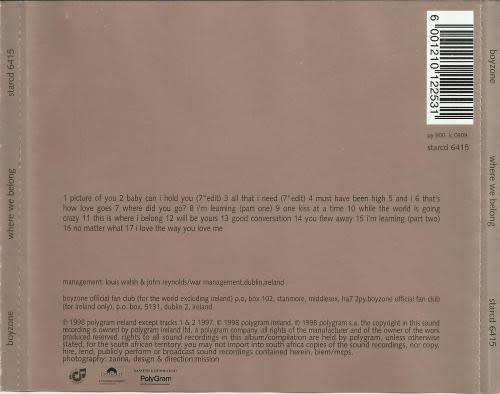 Boyzone - Where We Belong (CD)