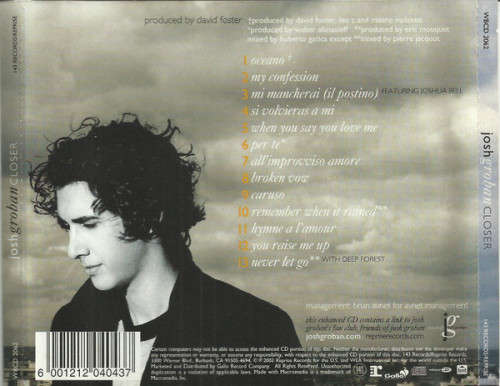 Josh Groban  Closer (CD)