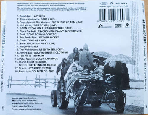 Various  No Boundaries - A Benefit For The Kosovar Refugees (CD)