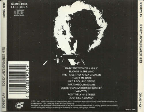 Bob Dylan - Bob Dylan`s Greatest Hits (CD)