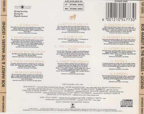 Bob Marley & The Wailers - Legend - The Best Of Bob Marley And The Wailers (CD)