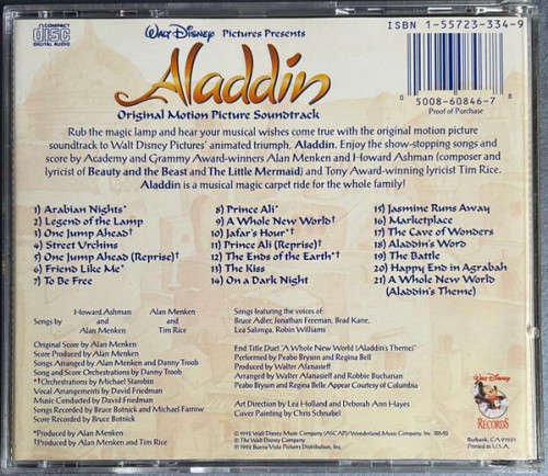 Aladdin (Original Motion Picture Soundtrack) (CD)
