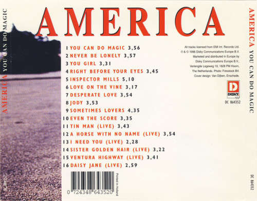 America - You Can Do Magic (CD)