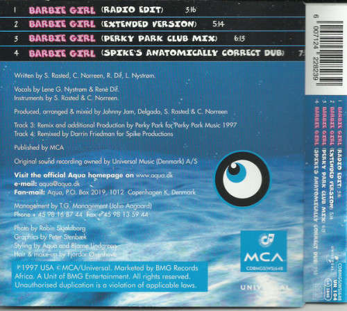 Aqua - Barbie Girl (CD Maxi Single)