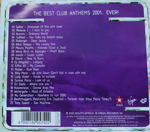 Various - The Best Club Anthems 2001...Ever! (CD)