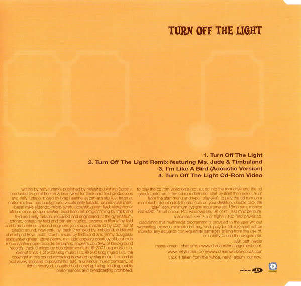 Nelly Furtado - Turn Off The Light (CD Single)