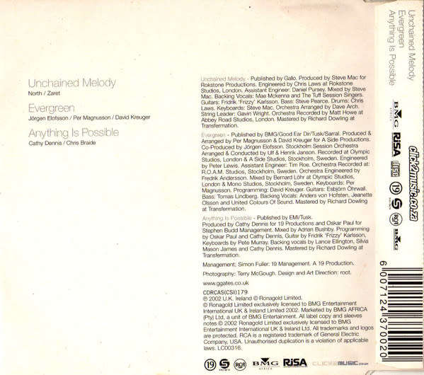 Gareth Gates - Unchained Melody (CD Single)