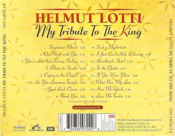 Helmut Lotti - My Tribute To The King (CD)