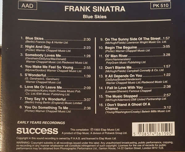 Frank Sinatra - Blue Skies (CD)