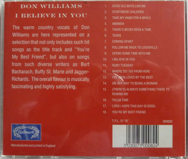 Don Williams - I Believe In You (CD)