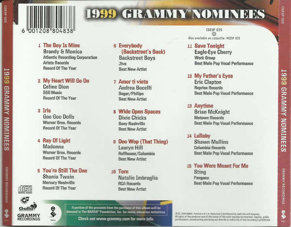 Various - 1999 Grammy Nominees (CD)