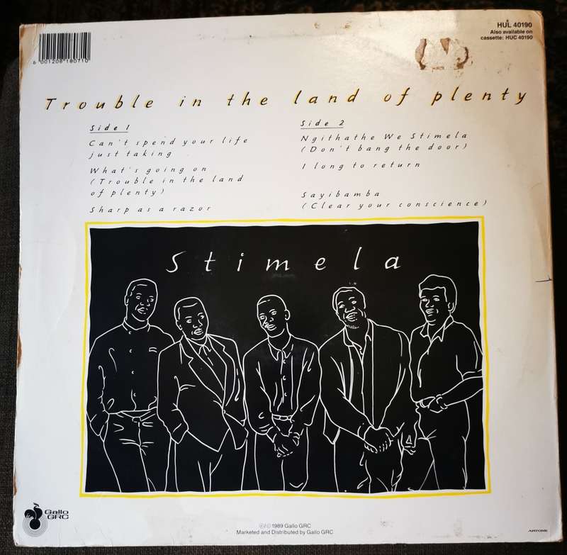 Stimela - Trouble In The Land Of The Plenty (LP) Gallo GRC  HUL 40190