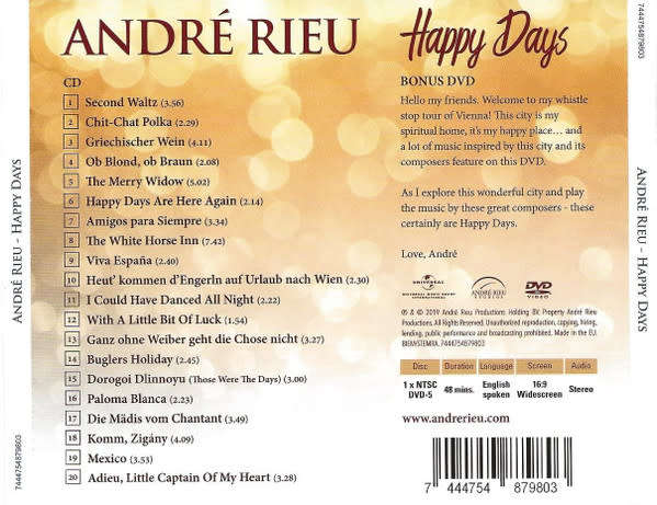 André Rieu - Happy Days (CD/DVD)