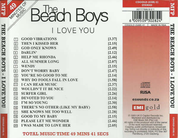 The Beach Boys - I Love You (CD)