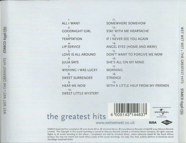 Wet Wet Wet - The Greatest Hits (CD)