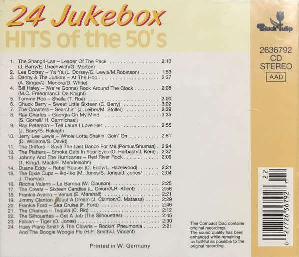 Various - 24 Jukebox Hits Of The 50`s (CD)