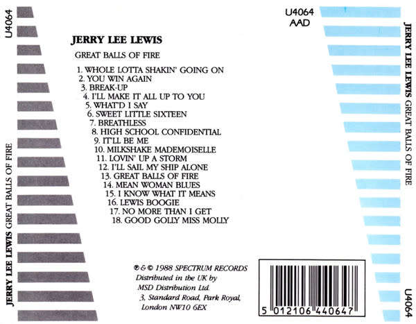 Jerry Lee Lewis - Great Balls Of Fire (CD)