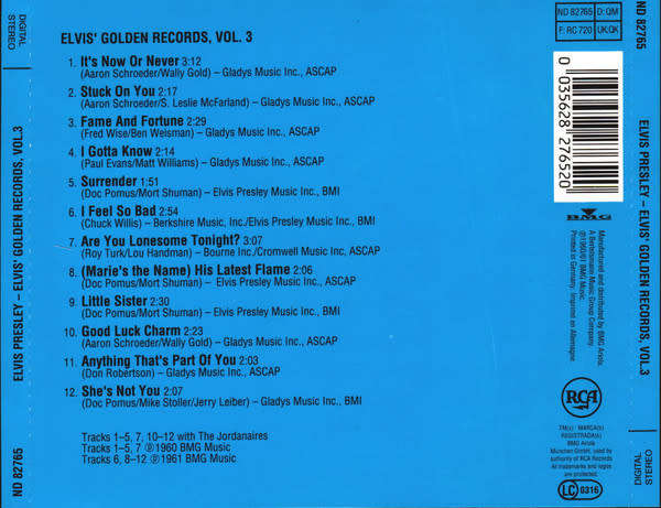 Elvis Presley - Elvis` Golden Records, Vol.3 (CD)