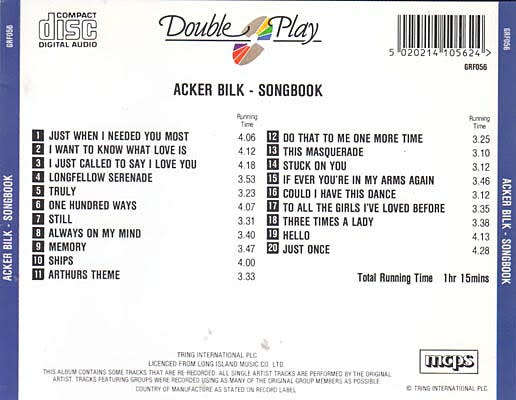 Acker Bilk - Songbook (CD)