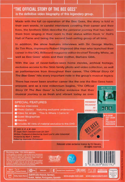 Bee Gees - The Official Story Of The Bee Gees (Double DVD)
