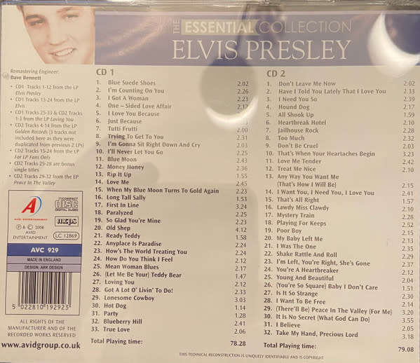 Elvis Presley - The Essential Collection (Double CD)