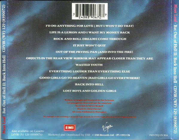 Meat Loaf - Bat Out Of Hell II: Back Into Hell (CD)