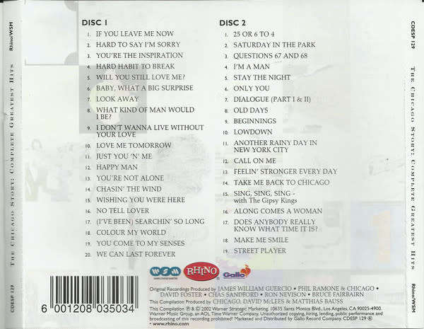 Chicago - The Chicago Story: Complete Greatest Hits (Double CD)