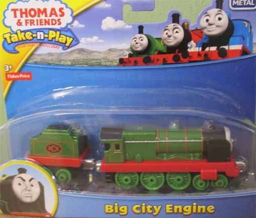THOMAS & FRIENDS, BIG CITY ENGINE by FISHER-PRICE, TAKE-N-PLAY (NEW CARDED)