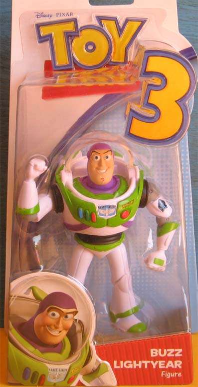 TOY STORY 3 - BUZZ LIGHTYEAR (POSABLE FIGURE) by MATTEL (NEW CARDED)
