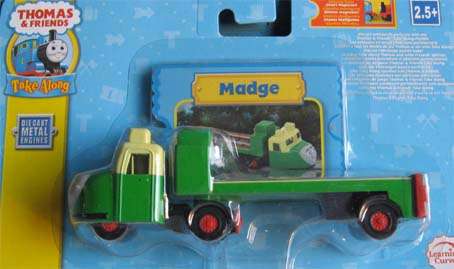 THOMAS & FRIENDS - MADGE by LEARNING CURVE, TAKE ALONG (NEW CARDED)