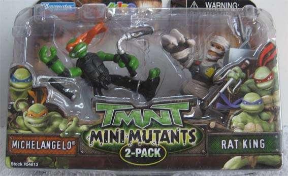 MICHELANGELO & RAT KING, MINI MUTANTS by PLAYMATES (NIB)
