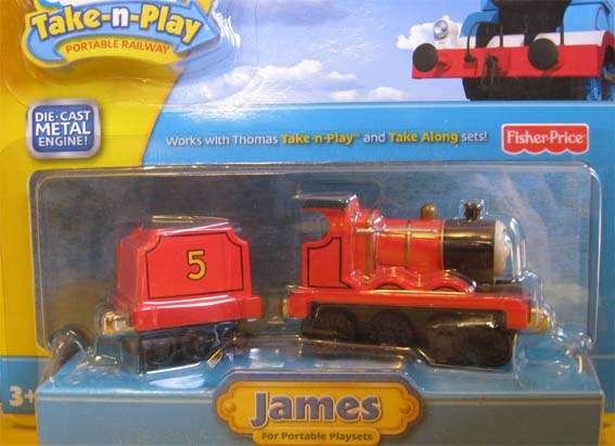 THOMAS & FRIENDS - JAMES by FISHER-PRICE, TAKE-N-PLAY (NEW CARDED)