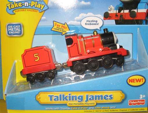 THOMAS & FRIENDS - TALKING JAMES, TAKE-N-PLAY by FISHER-PRICE