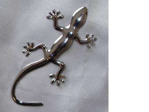 Lucky Chrome Gecko Badge for your Car or any flat surface!