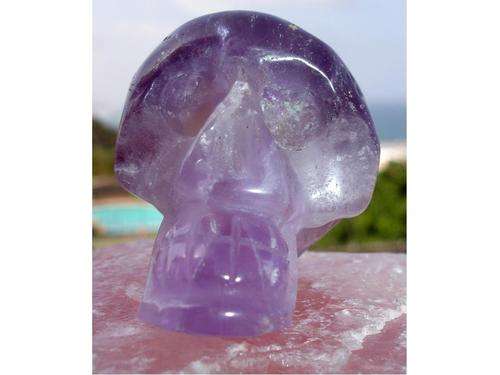 Mystical Hand Carved Amethyst Crystal Skull