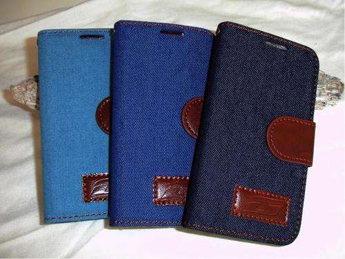 New Trendy Blue Denim Samsung Galaxy S4 mini i9190 Cell Phone Protective Case