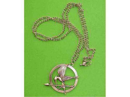 Hungar Games "Mocking Jay" Silver Tone Pendant Necklace